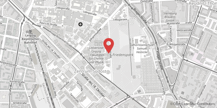 die Karte zeigt folgenden Standort: Institut für Technische Chemie, Linnéstraße 3, 04103 Leipzig
